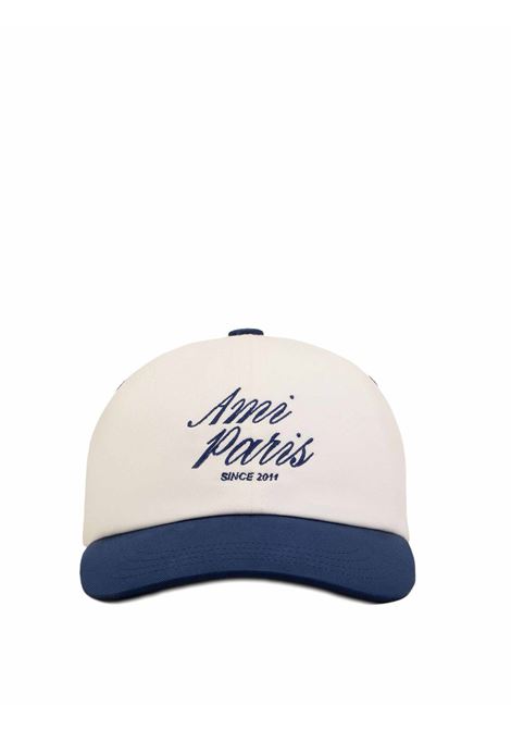 cappello bicolor adc unisex blu e bianco AMI PARIS | UCP278.AW0041A042